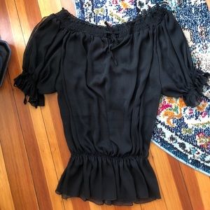 Flowy black top from Italy
